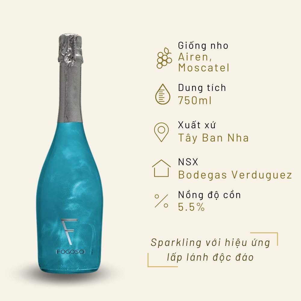 Sparkling Fogoso Azul 750ml 5.5%