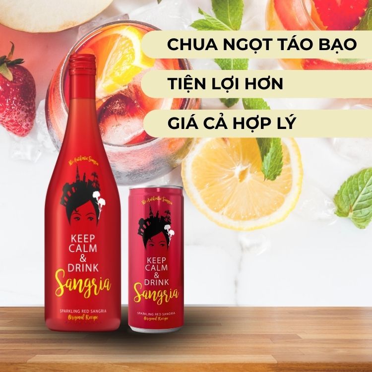Nước trái cây lên men The Authentic Red Sangria 250ml 6.5%