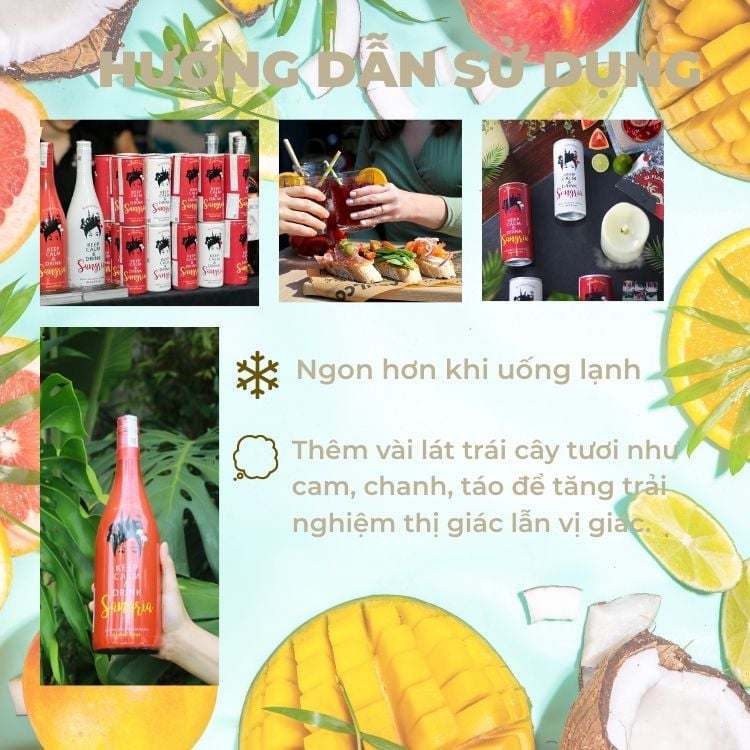 Nước trái cây lên men The Authentic Red Sangria 750ml 6.5%