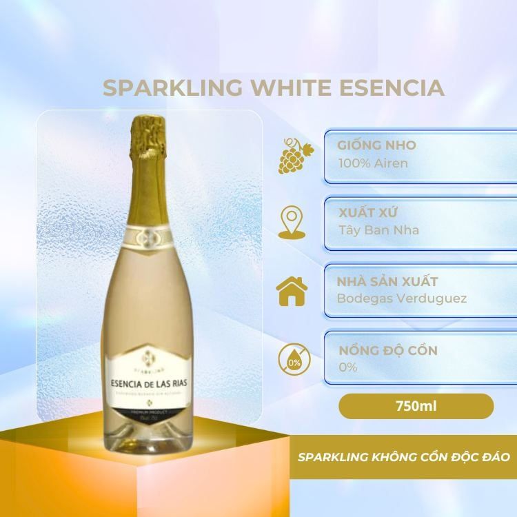 Sparkling không cồn White Esencia 750ml