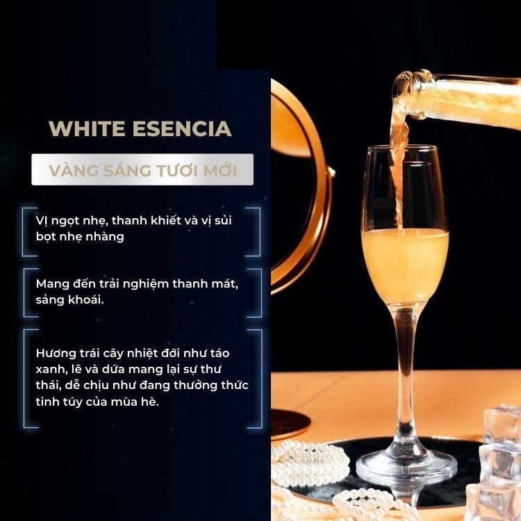 Sparkling không cồn White Esencia 750ml