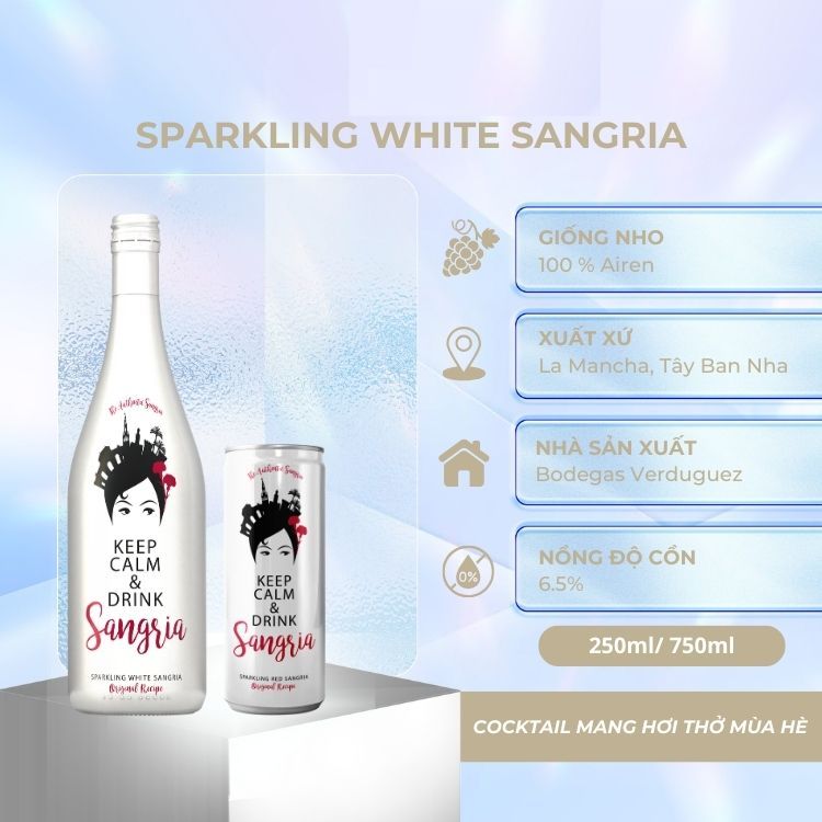 Nước trái cây lên men The Authentic White Sangria 250ml 6.5%