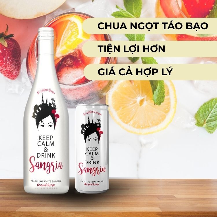 Nước trái cây lên men The Authentic White Sangria 750ml 6.5%