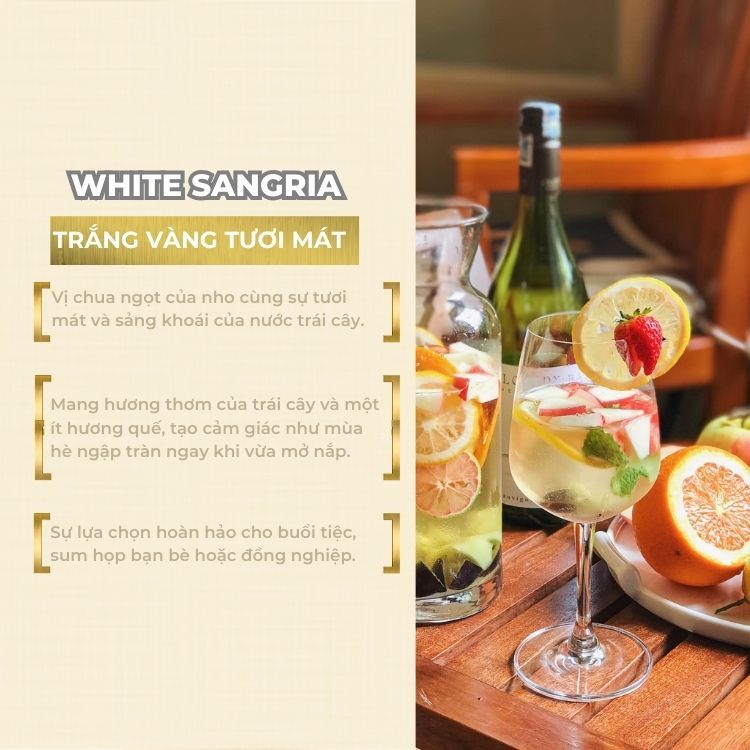 Nước trái cây lên men The Authentic White Sangria 750ml 6.5%
