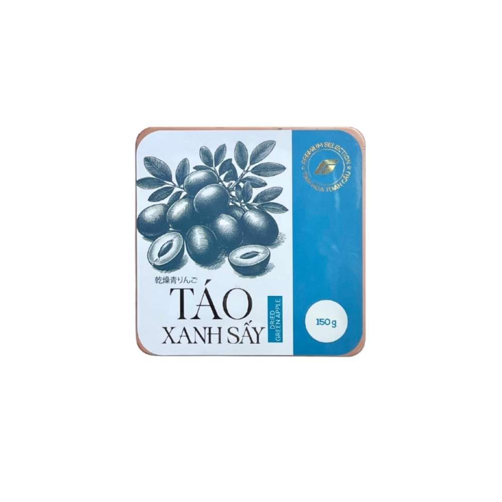 Táo xanh sấy Tinh Hoa Toàn Cầu hộp thiếc 150g