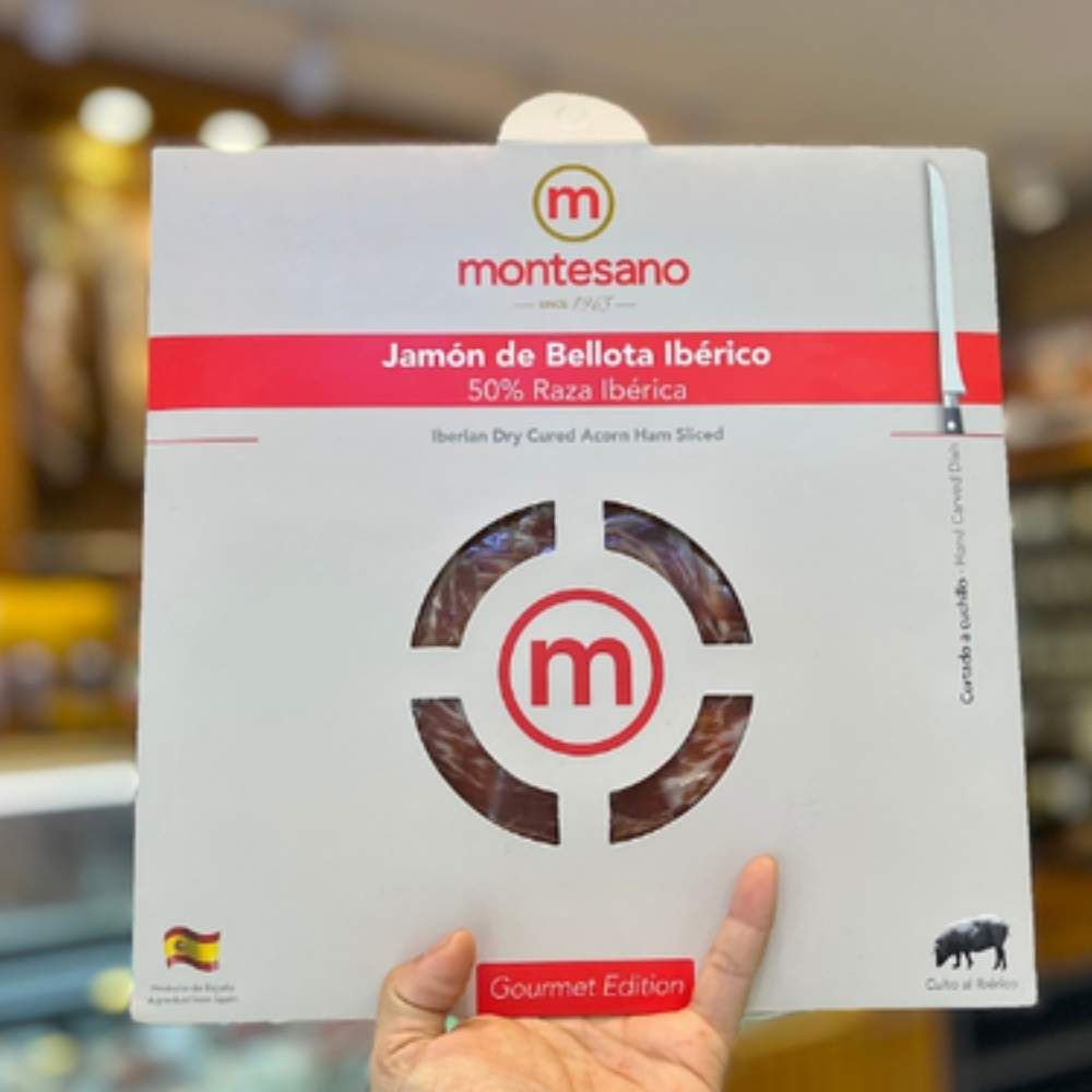 Thịt đùi Iberico Bellota Montesano muối 36 tháng cắt lát túi 100g