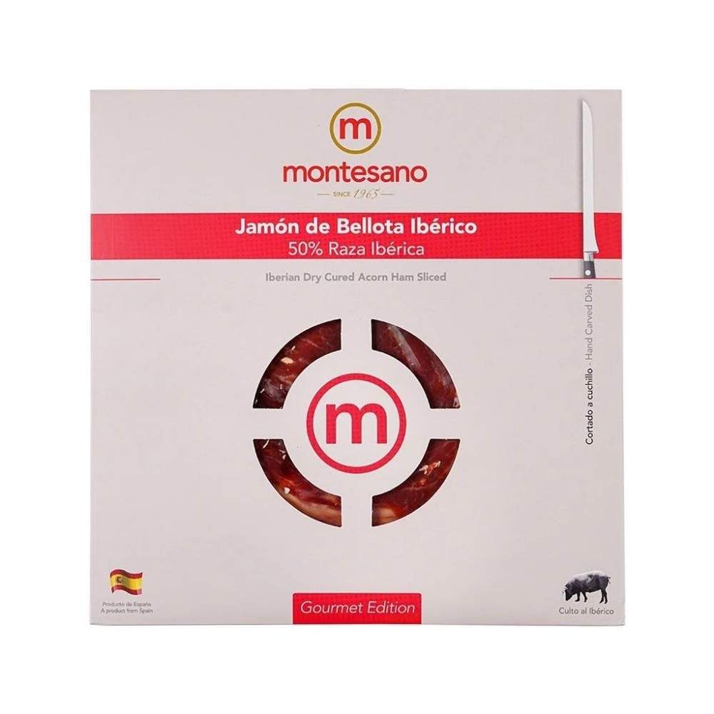 Thịt đùi Iberico Bellota Montesano muối 36 tháng cắt lát túi 100g