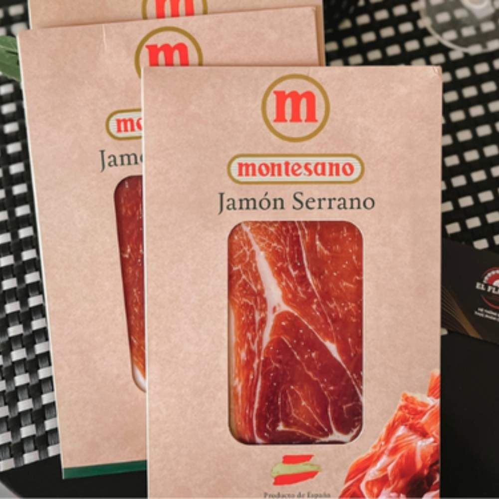 Thịt đùi sau Serrano Gran Reserva muối 16 tháng cắt lát túi 100g