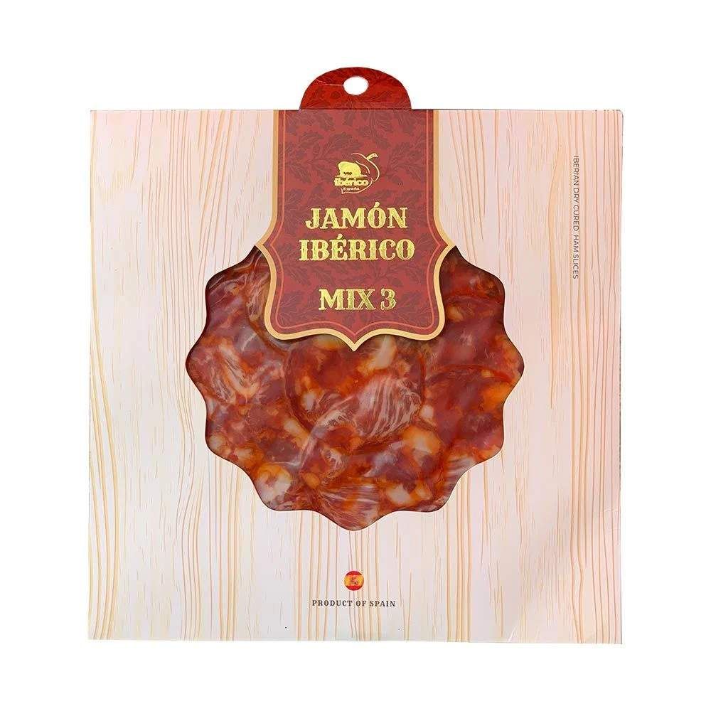 Thịt heo muối Iberico mix 3 cắt lát khay 100g