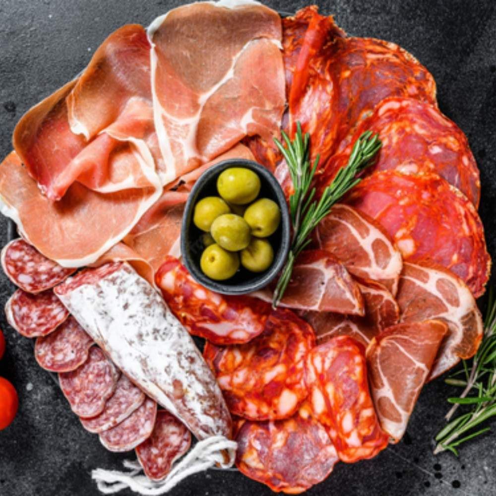 Thịt heo muối Iberico mix 5 cắt lát khay 135g