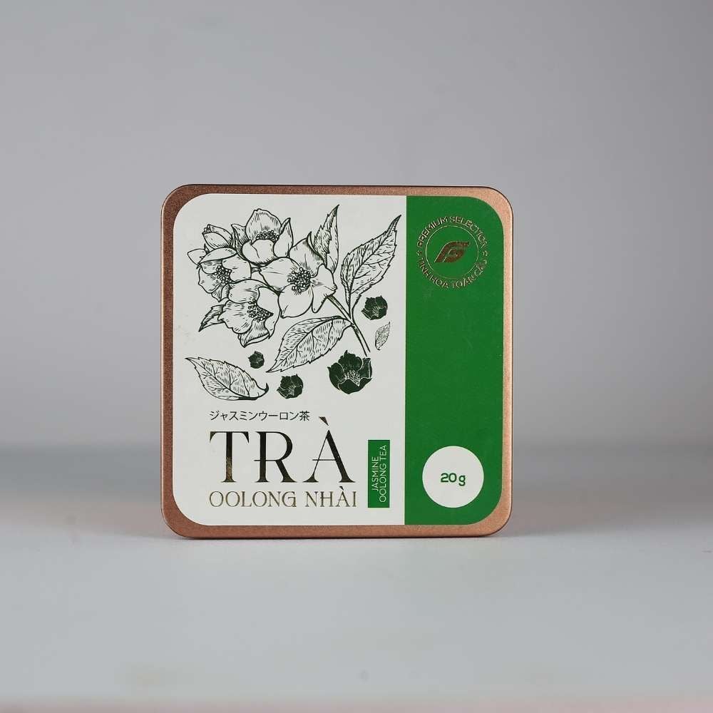 Trà oolong nhài Tinh Hoa Toàn Cầu hộp thiếc 20g