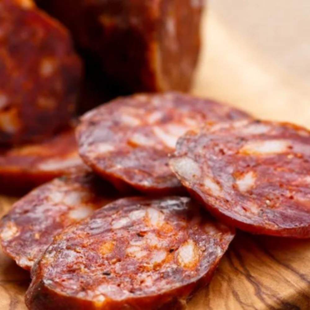 Xúc xích cay Iberico Cebo Chorizo cắt lát túi 100g