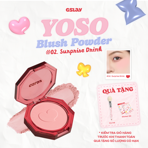 GSLAY YOSO Blush Powder - 02. Surprise Drink 