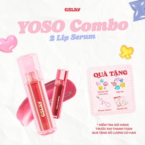  Combo 02 Son dưỡng bóng có màu thuần chay GSLAY YOSO Lip Serum 