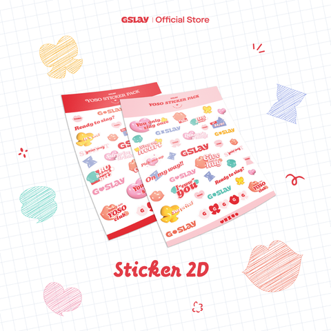  [QUÀ TẶNG-KHÔNG BÁN] Hình dán sticker 2D YOSO STICKER PACK 