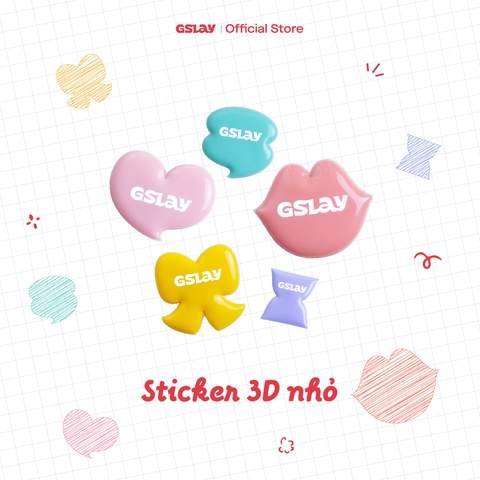 [QUÀ TẶNG-KHÔNG BÁN] Sticker 3D phồng GSLAY YOSO - 5 love languages (Small Size) 