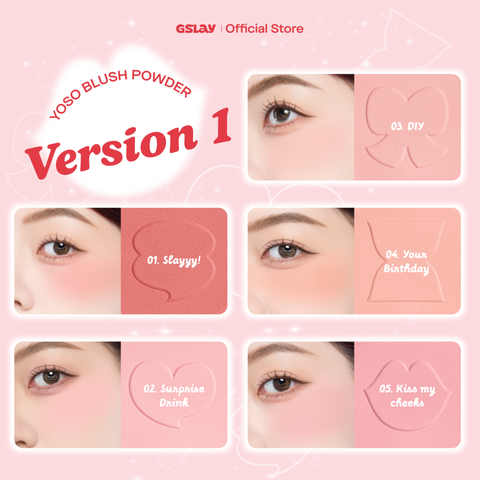  Combo 05 Phấn má hồng thuần chay GSLAY YOSO Blush Powder 