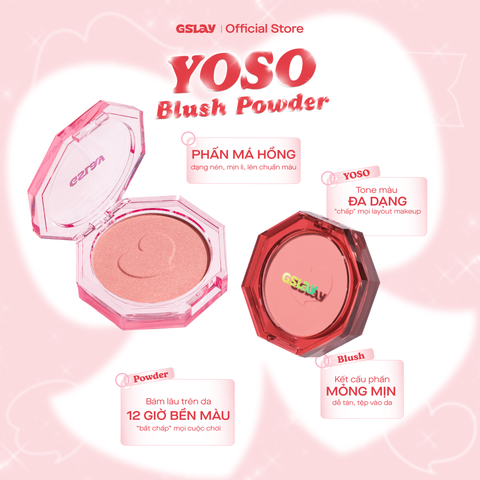  Combo 02 Phấn má hồng thuần chay GSLAY YOSO Blush Powder 