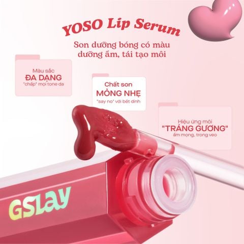  [Quality Time] Combo GSLAY YOSO Phấn má hồng & Son dưỡng bóng có màu thuần chay 