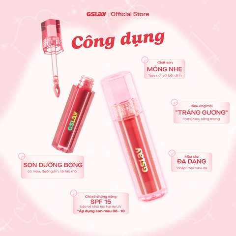  [Words of Affirmation] Combo GSLAY YOSO Phấn má hồng & Son dưỡng bóng có màu thuần chay 