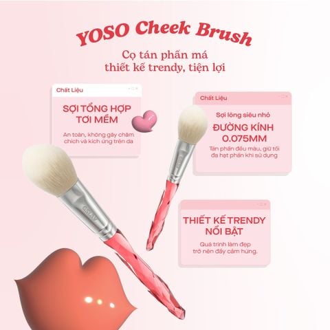  Cọ Má Hồng GSLAY YOSO Cheek Brush lông cọ mềm mượt, tán phấn đều màu 