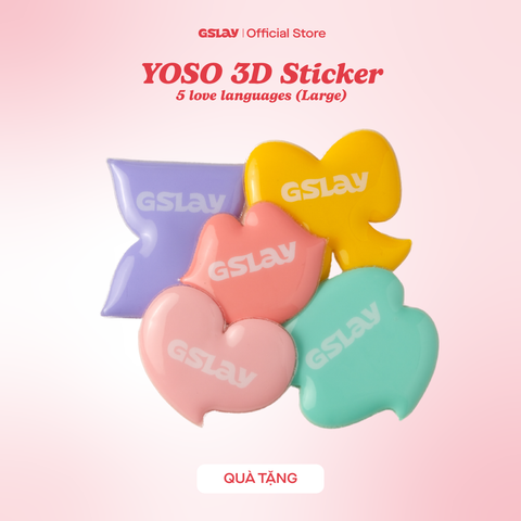  [QUÀ TẶNG-KHÔNG BÁN] Sticker 3D phồng GSLAY YOSO - 5 love languages (Large Size) 