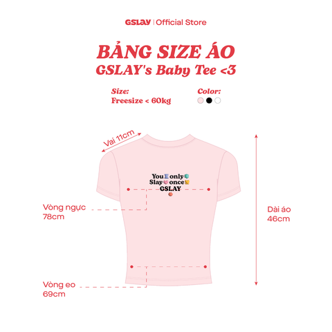  Áo thun ôm body GSLAY YOSO Baby Tee chất thun co giãn thoáng mát 