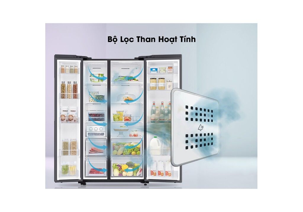 Tủ lạnh Samsung Inverter 655 lít Side by Side RS62R5001B4/SV