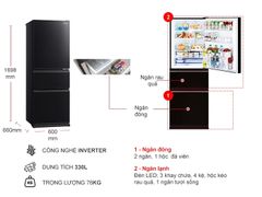 Tủ lạnh Mitsubishi Inverter 330 lít MR-CGX41EN-GBK-V