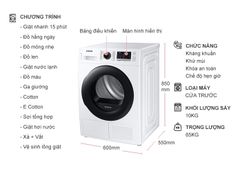 Máy giặt Samsung Inverter 10 kg WW10TA046AE/SV