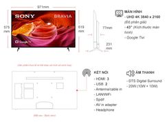 Google Tivi Sony 4K 43 inch KD-43X75K