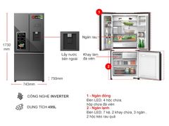 Tủ lạnh Panasonic Inverter 495 lít Multi Door PRIME+ Edition NR-CW530XMMV
