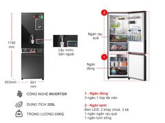Tủ lạnh Panasonic Inverter 325 lít NR-BV361WGKV
