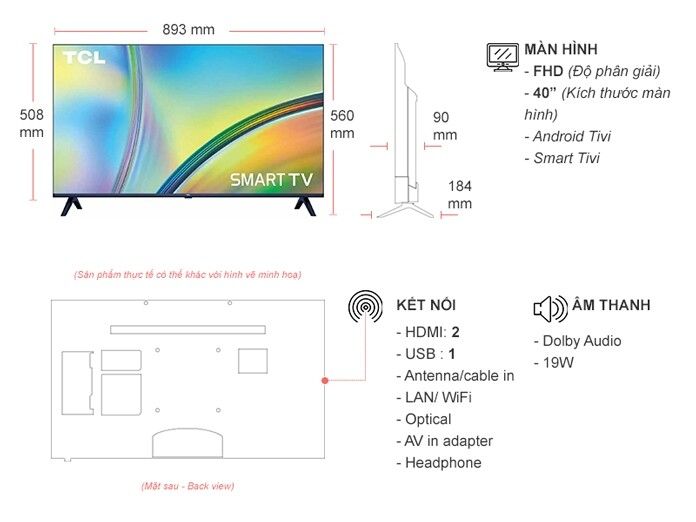 Google Tivi TCL 40 inch 40S5400