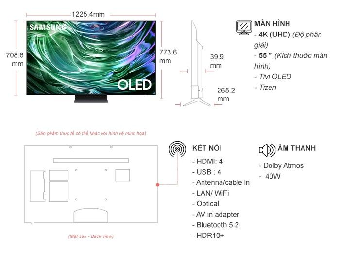 Smart Tivi OLED Samsung 4K 55 inch QA55S90D
