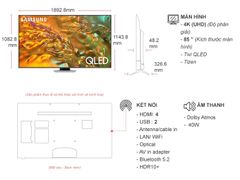 Smart Tivi QLED Samsung 4K 85 inch QA85Q80D