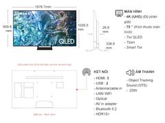 Smart Tivi QLED Samsung 4K 75 inch QA75Q60D