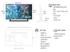 Smart Tivi QLED Samsung 4K 43 inch QA43Q60D