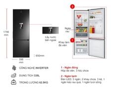 Tủ Lạnh Electrolux Inverter 335 Lít EBB3742M-H