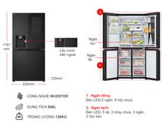 Tủ lạnh LG Inverter 508 lít Multi Door InstaView LFI50BLMAI