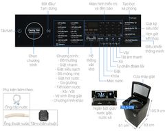 Máy giặt Samsung Inverter 12 kg WA12CG5886BVSV
