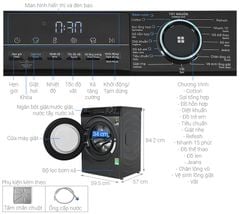 Máy giặt Aqua Inverter 10.5 kg AQD-A1052J BK