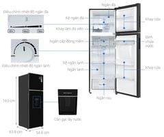 Tủ lạnh Aqua Inverter 279 lít AQR-T300FA(WFB)