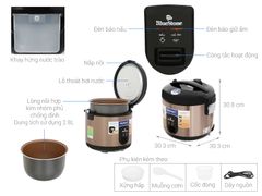 Nồi cơm nắp gài BlueStone 2.8 lít RCB-5538