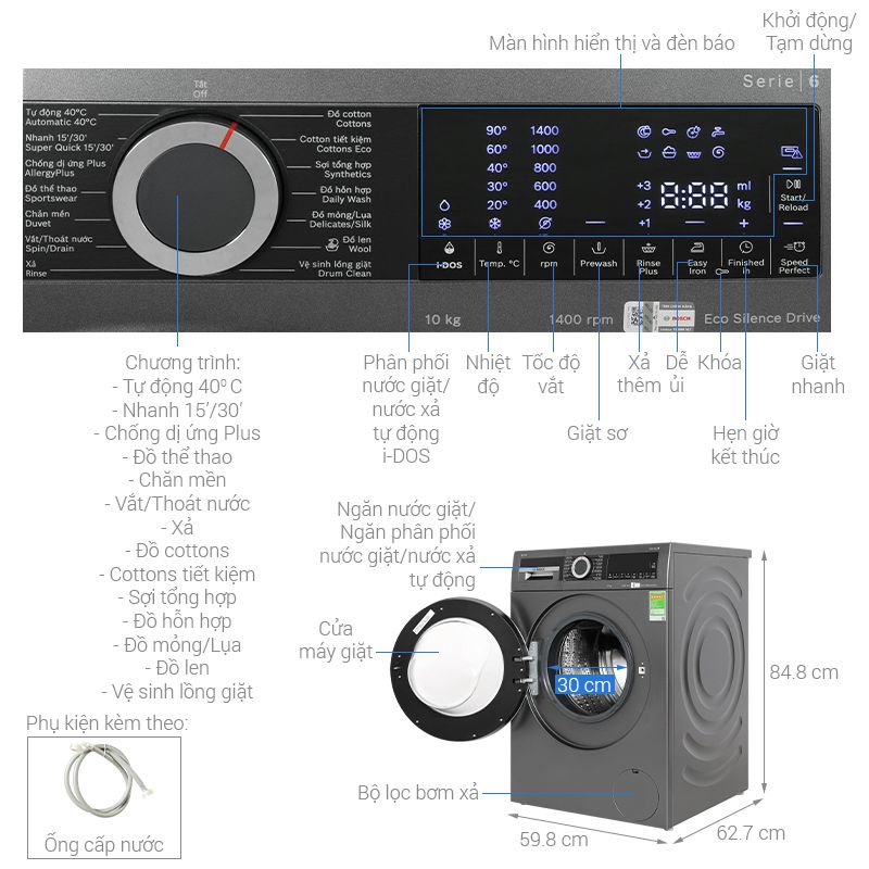 Máy giặt Bosch 10 kg WGG254A0VN
