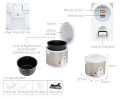 Nồi cơm nắp gài Crystal 1.8 lít JRC-180FE