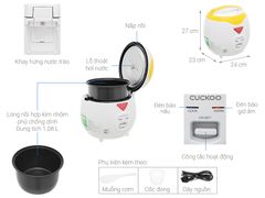 Nồi cơm nắp gài Cuckoo 1.08 lít CR-0671