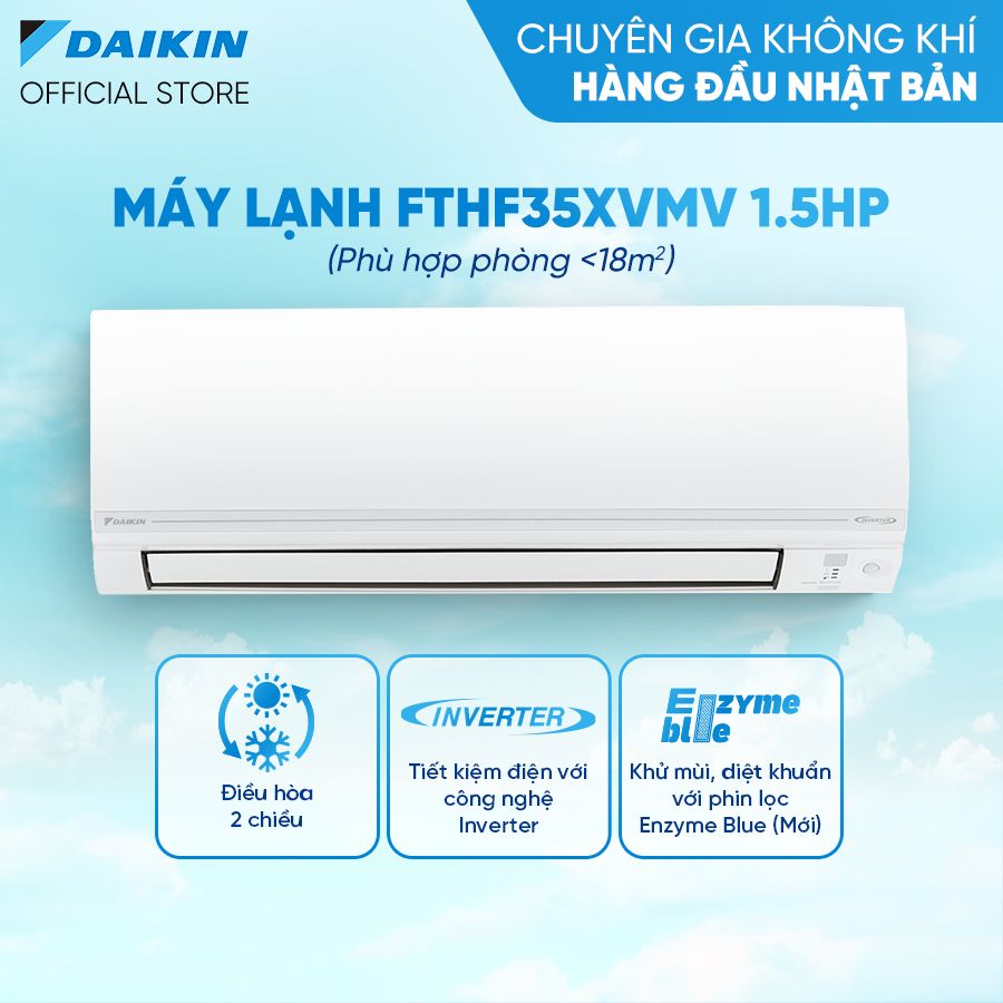 Điều hòa Daikin 2 chiều Inverter 12000 BTU FTHF35XVMV