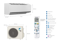 Điều hòa Daikin 12000 BTU inverter 1 chiều FTKB35YVMV