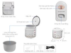 Nồi cơm nắp gài Happycook 3 lít HC-300